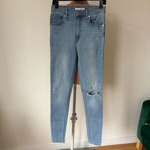 Levi’s Mile High Super Skinny Wannabe Your Lover Blue Distressed Jeans EUC Sz 29